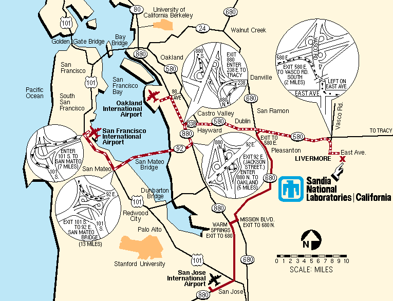 Bay Area Airport Map